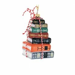 Cody Foster & Co. PREORDER: Stacked Tomes Traditional Ornament 3.5" Christmas