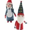 Cody Foster & Co. Christmas Stitchery Mr & Mrs Santa Felt Ornament Set