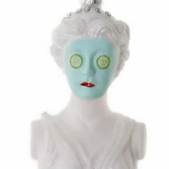 Cody Foster & Co. Christmas Stress Free Cucumber Face Mask Ornament 4.5"