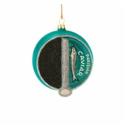Cody Foster & Co. Christmas Teal Caviar Ornament 3.75"
