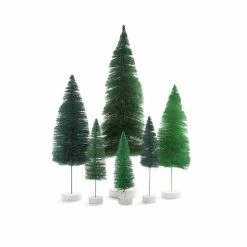 Cody Foster & Co. Teal Rainbow Trees (Set Of 6) Christmas