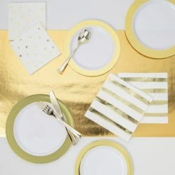 Table Coverings Party Metallic Gold Table Runner