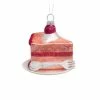 Vondels Pink Cake W/ Silver Fork Ornament Christmas