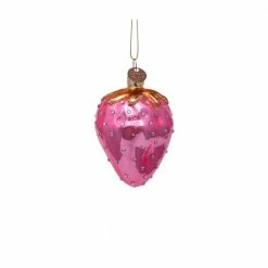 Vondels Christmas Pink Strawberry W/ Jewels Ornament