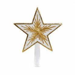 Cody Foster & Co. PREORDER: White 5-Point Starburst Tree Topper 8.25"