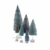 Cody Foster & Co. Christmas Winter Blue Rainbow Trees (Set Of 6)
