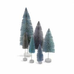 Cody Foster & Co. Christmas Winter Blue Rainbow Trees (Set Of 6)