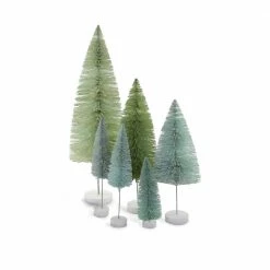 Cody Foster & Co. Christmas Winter Green Rainbow Trees (Set Of 6)