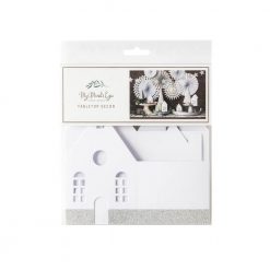 My Mind’s Eye Winter White Holiday 3D Tabletop Holiday Houses