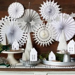 My Mind’s Eye Winter White Holiday 3D Tabletop Holiday Houses
