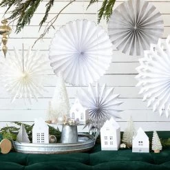 My Mind’s Eye Winter White Holiday 3D Tabletop Holiday Houses