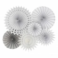 My Mind’s Eye Winter White Decorative Fans Set Party